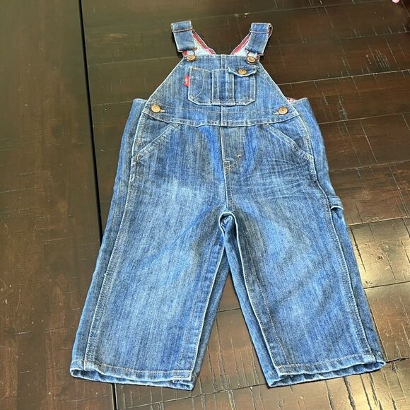 Levi’s infant Overalls Bibs Blue Jeans Denim clothes Bundle 18-24 month - Picture 1 of 14